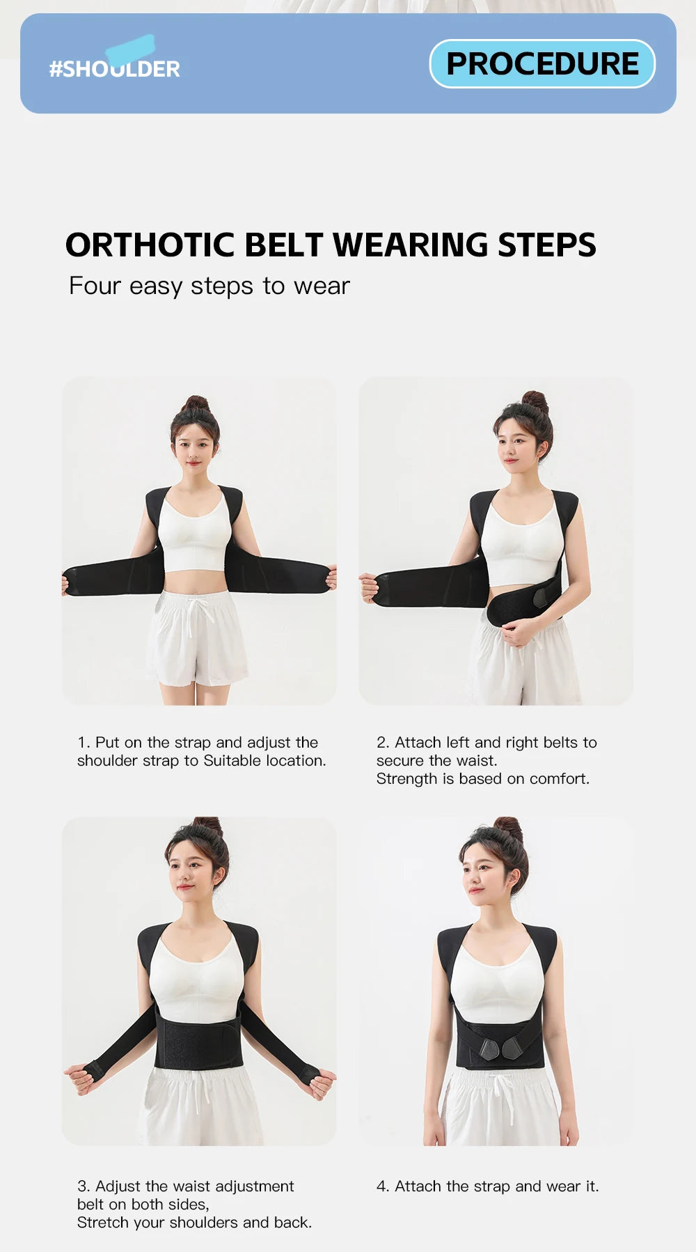 AlignEase Posture Corrector — Adjustable Back Support for Men and Women