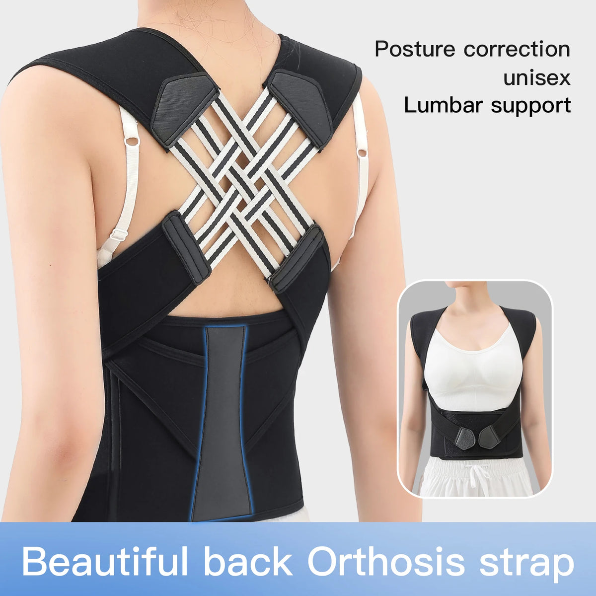 AlignEase Posture Corrector — Adjustable Back Support for Men and Women