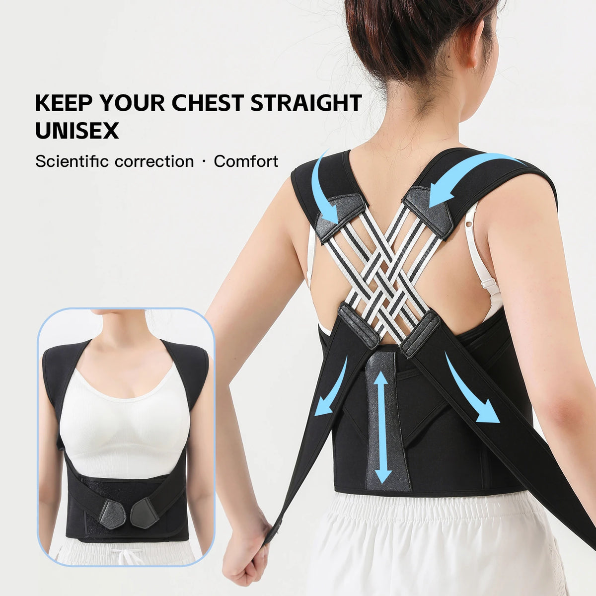 AlignEase Posture Corrector — Adjustable Back Support for Men and Women